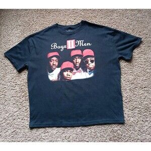Boyz 2 Men T-Shirt Men's Size Small Graphic Print Black Shirt